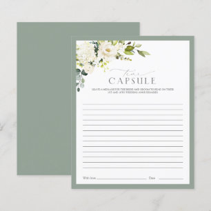 Elegant White Grey Time Capsule Shower Game