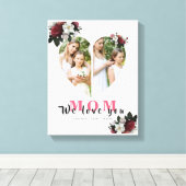 Elegant White Heart Shaped Gift for Moederdag Canvas Afdruk (Insitu (Houten vloer))