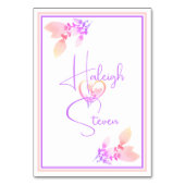 Elegant White, helder roze en gewelddadig huwelijk Kaart (Achterkant)