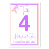 Elegant White, helder roze en gewelddadig huwelijk Kaart (Voorkant)