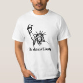 Elegant White Het beeld van de vrijheid T-shirt (Voorkant)