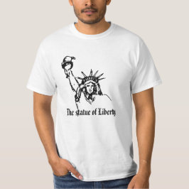 Elegant White Het beeld van de vrijheid T-shirt