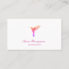 Elegant White Hummingbird Visitekaartje