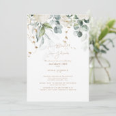 Elegant White Hydrangea Botanisch Vrijgezellenfees Kaart (Staand voorkant)