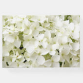 Elegant White Hydrangea Floral Wedding Guest Book Gastenboek (Achterkant)