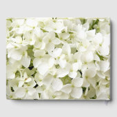 Elegant White Hydrangea Floral Wedding Guest Book Gastenboek (Achterkant)