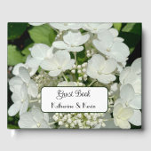 Elegant White Hydrangea Floral Wedding Guest Book Gastenboek (Voorkant)