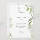 Elegant White Hydrangea Vrijgezellenfeest Kaart (Voorkant)