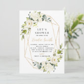 Elegant White Hydrangea Vrijgezellenfeest Kaart (Staand voorkant)