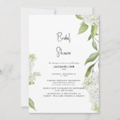 Elegant White Hydrangea Vrijgezellenfeest Kaart (Voorkant)