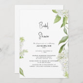 Elegant White Hydrangea Vrijgezellenfeest Kaart (Voorkant / Achterkant)