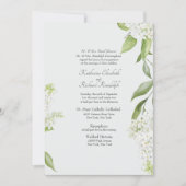 Elegant White Hydrangea Wedding Invitation Kaart (Voorkant)
