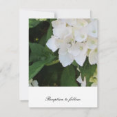 Elegant White Hydrangea Wedding Invitation Kaart (Achterkant)