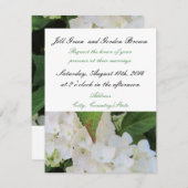 Elegant White Hydrangea Wedding Invitation Kaart (Voorkant / Achterkant)
