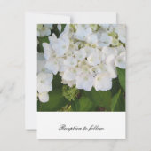 Elegant White Hydrangea Wedding Invitation Kaart (Achterkant)