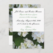 Elegant White Hydrangea Wedding Invitation Kaart (Voorkant / Achterkant)