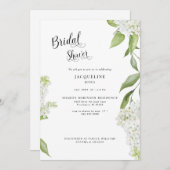 Elegant White Hydrangea White Vrijgezellenfeest Kaart (Voorkant / Achterkant)