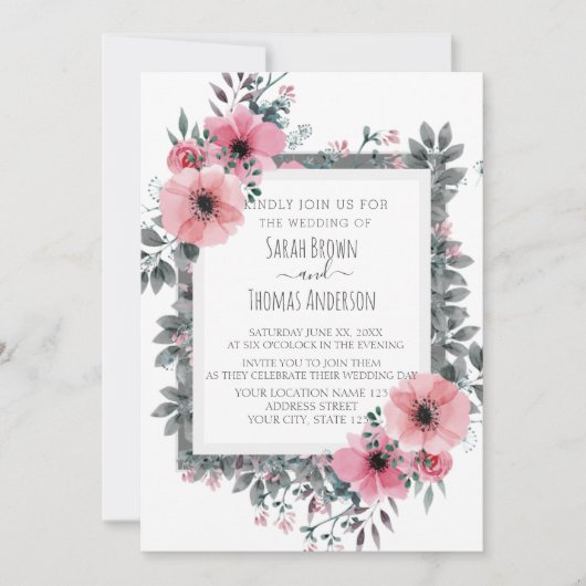 ELEGANT WHITE INVITE KAART (Voorkant)