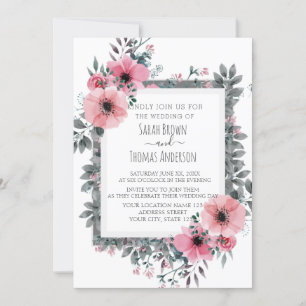 ELEGANT WHITE INVITE KAART