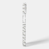 Elegant White iPhone Case with Textured Relief (Achterkant / Rechts)
