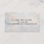 Elegant White Iridescent Opal Glitter Lashes Visitekaartje (Achterkant)