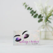 Elegant White Iridescent Opal Glitter Lashes Visitekaartje (Staand voorkant)