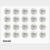 Elegant White Kerstannament Holiday Party Ronde Sticker (Vel)