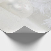 Elegant White Kerstbal Balls Holiday Cadeaupapier (Hoek)