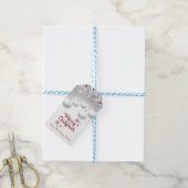 Elegant White Kerstballen Cadeaulabel (Met Touw)