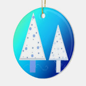 Elegant White Kerstbomen Keramisch Ornament (Links)