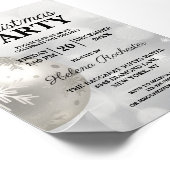 Elegant White Kerstfeestdag Poster (Hoek)