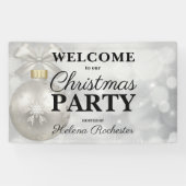 Elegant White Kerstfeestdag Spandoek (Horizontaal)