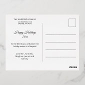 Elegant White Kerstmis Rhinestone Tree Snowflakes Folie Feestdagen Briefkaart (Achterkant)