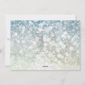 Elegant White Kerstmis Snowflake Crystal Bokeh Feestdagenkaart (Achterkant)