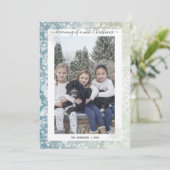 Elegant White Kerstmis Snowflake Crystal Bokeh Feestdagenkaart (Staand voorkant)