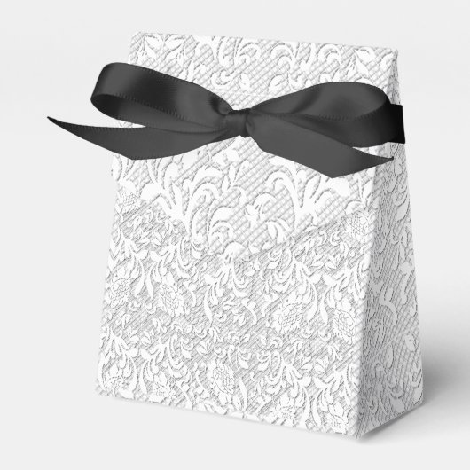 Elegant White Lace Bedankdoosjes (Voorkant Zijde)