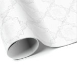Elegant White Lace Cadeaupapier<br><div class="desc">Een mooi ontwerp met een wit kwartrefolierepatroon.  Ideaal voor bruiloften of speciale gelegenheden.</div>