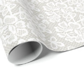 Elegant White Lace Cadeaupapier (Rol Hoek)
