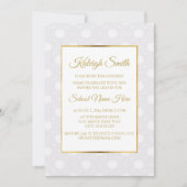 Elegant White Lace en Gold Trunk Party nodigt uit Kaart (Voorkant)