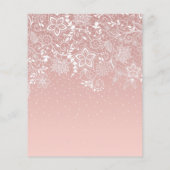 Elegant white lace floral and confetti design flyer (Achterkant)