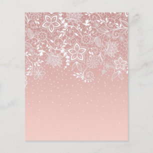 Elegant white lace floral and confetti design flyer