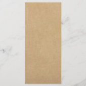 Elegant White Lace Kraft Weddenrenmenu Menu (Achterkant)