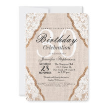 Elegant White Lace over Burlap Jute