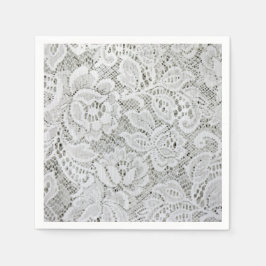 Elegant White Lace Paper Napkins Servet