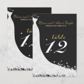 Elegant White Lace Wedding Dress Tabel 12 Kaart (Voorkant / Achterkant)