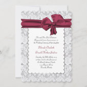 Elegant White Lace Wedding Invitation Kaart (Voorkant)