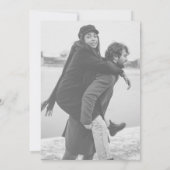 Elegant White Lace Wedding Kaart (Achterkant)