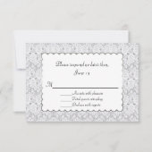 Elegant White Lace Wedding Response Kaart (Voorkant)