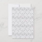 Elegant White Lace Wedding Response Kaart (Achterkant)
