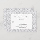 Elegant White Lace Wedding Response Kaart (Voorkant / Achterkant)